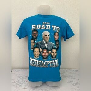 San Antonio Spurs 2014 Road to Redemption Shirt Double Sided Size S Duncan​